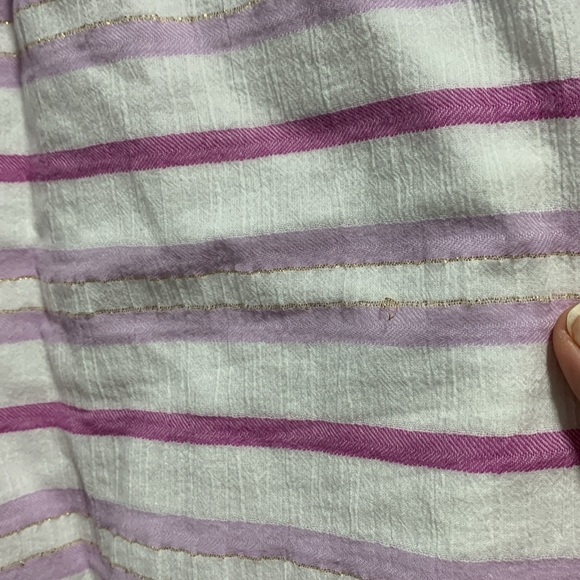 Lane Bryant Off The Shoulder Purple White and Gold Stripes - Picture 9 of 9